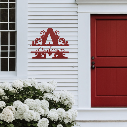 Personalized Monogram Name Metal Sign (Regal)